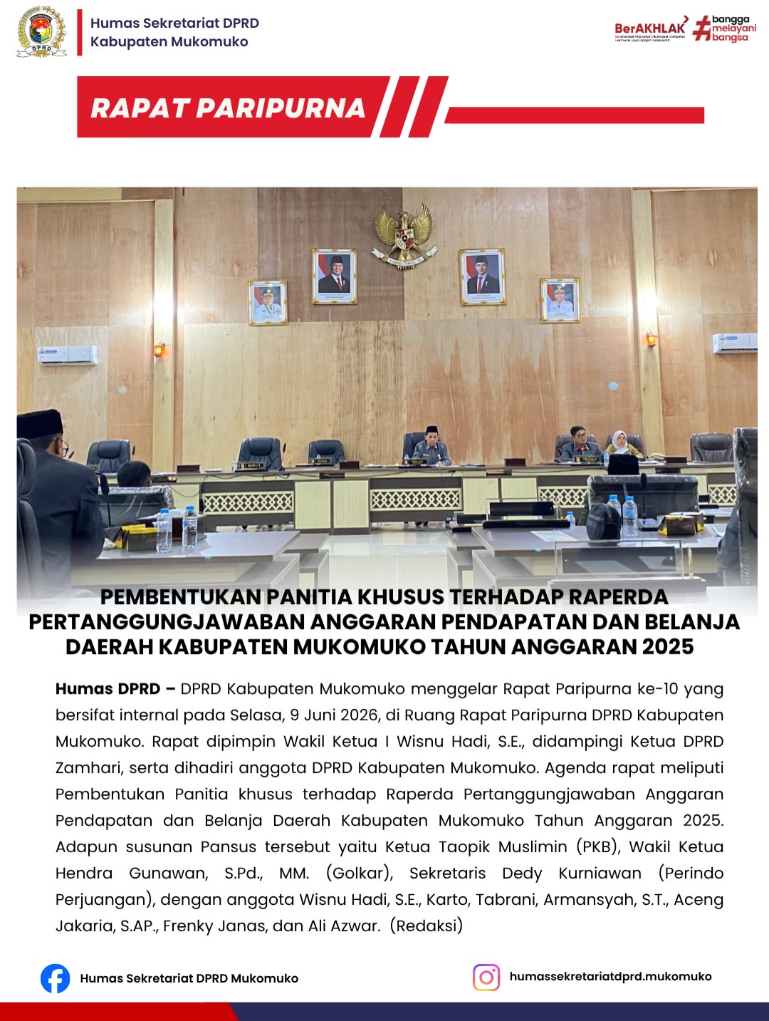 RAPAT PARIPURNA KE-10 MASA SIDANG II TAHUN 2026
